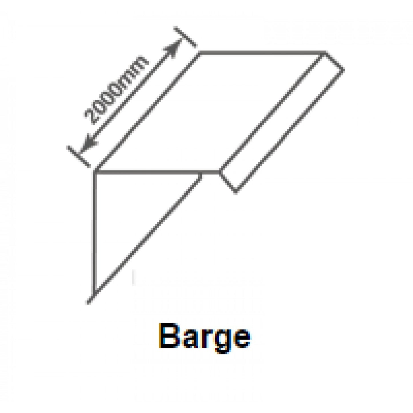 Britmet - Pantile 2000 - Barge Flashing - Tudor Brown (2000mm)