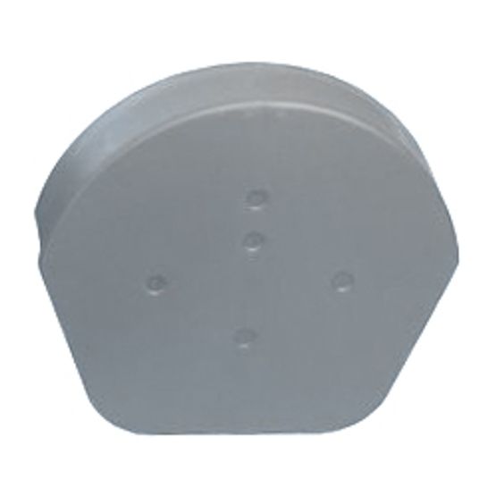 Klober Uni-Click Dry Verge Half Round Ridge End Cap in Slate Grey