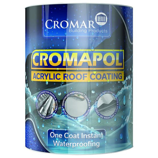 Cromapol Acrylic Waterproof Roof Coating Paint - 5kg Grey