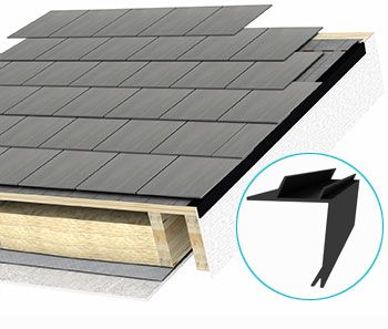 Permavent Easy Continuous Dry Verge for Slates 40mm x 40mm x 3m