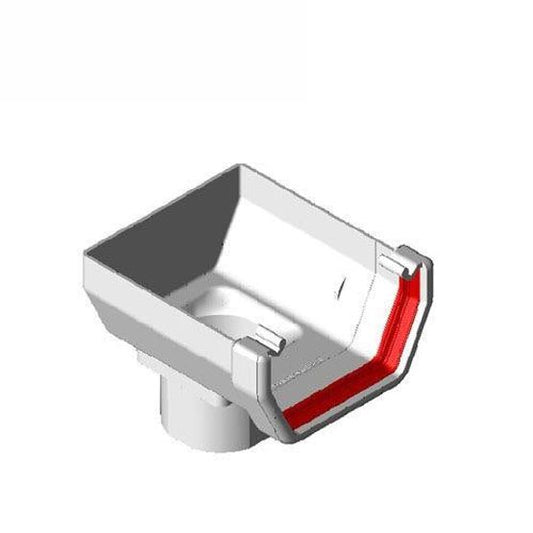 Square Style Plastic Gutter Stopend Outlet