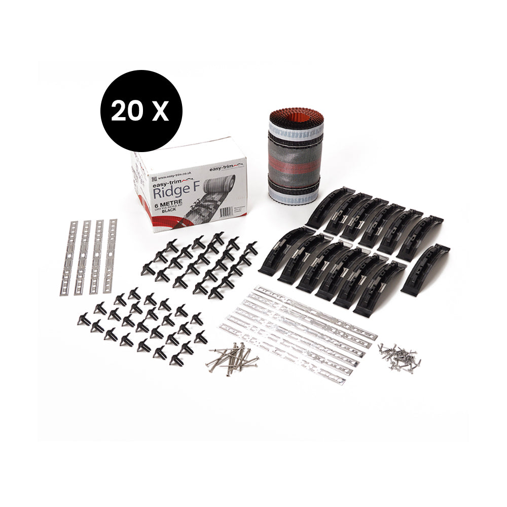 20 x Easy-Trim Ridge F Universal Dry Ridge System - 6m Kit