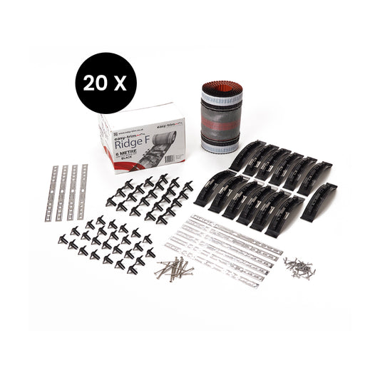 20 x Easy-Trim Ridge F Universal Dry Ridge System - 6m Kit