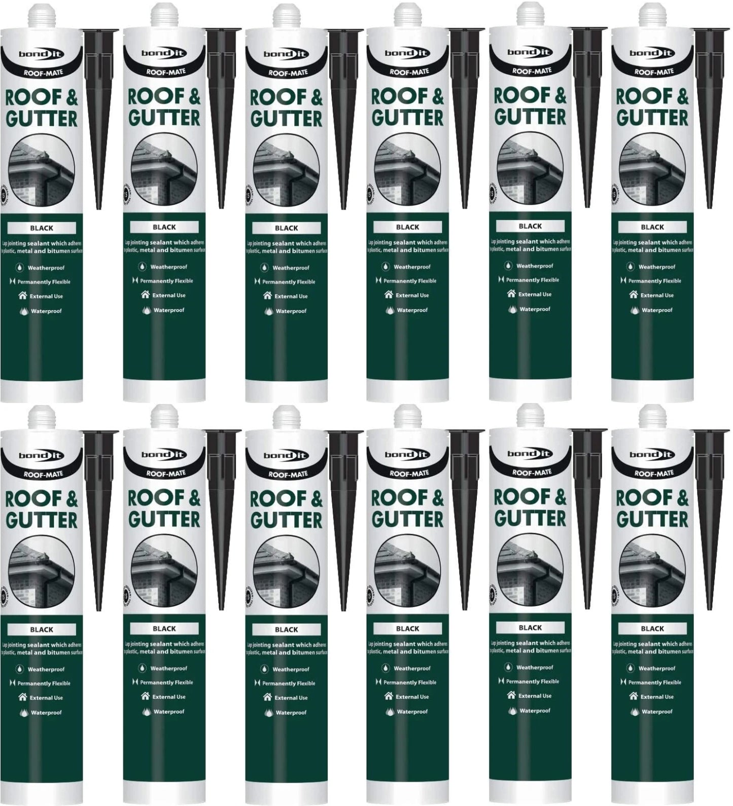 Bond It Roof-Mate Roof & Gutter Sealant Black