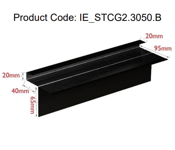 Cedral ST2 Fibre Slate Verge Trim for Flush Gables - Blue / Black (pack of 8)