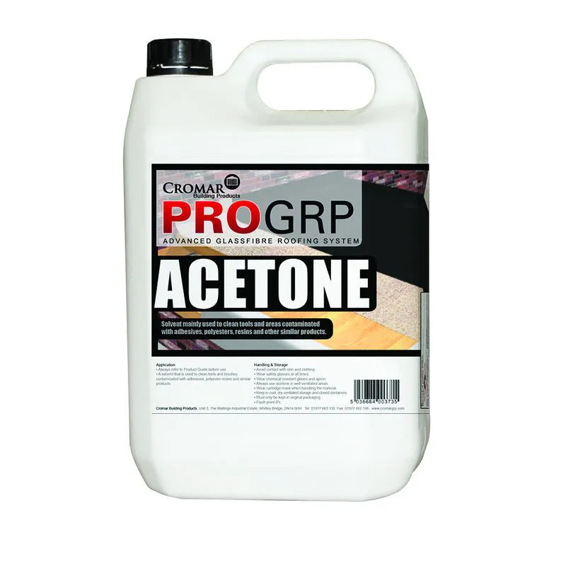 Cromar GRP Fibreglass Acetone Cleaner - 5 Litres