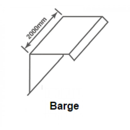 Britmet - Pantile 2000 - Barge Flashing - Tudor Brown (2000mm)