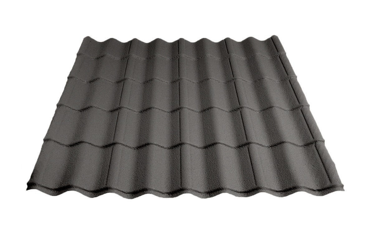 Britmet - Pantile 2000 - Tile Effect Sheet - Made to Measure - Mid Grey (0.9mm)