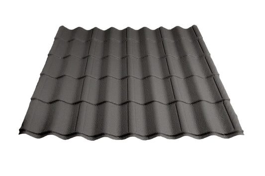 Britmet - Pantile 2000 - Tile Effect Sheet - Made to Measure - Mid Grey (0.9mm)