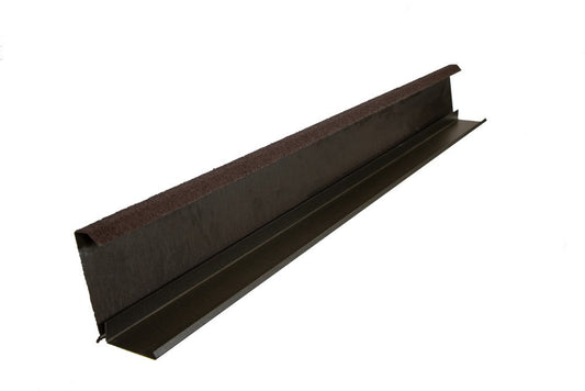 Britmet - Lightweight Metal Roof Shingle - Barge Soaker - Bramble Brown