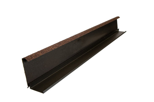 Britmet - Lightweight Metal Roof Shingle - Barge Soaker - Rustic Brown