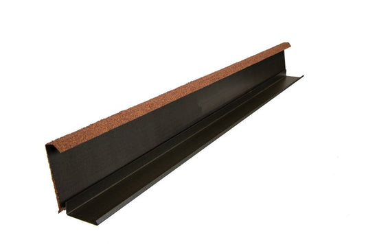 Britmet - Lightweight Metal Roof Shingle - Barge Soaker - Rustic Terracotta