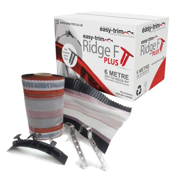 Easy Trim Ridge F Plus Kit Universal Roll Out Dry Ridge System 6m Blac ...