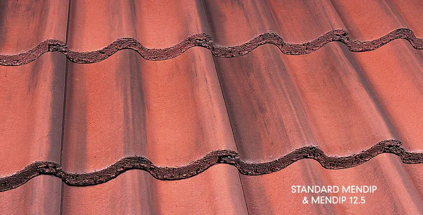 Marley Mendip Low Pitch Roof Tile 12.5° - Old English Dark Red (Pallet of 192 tiles)