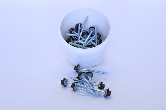 Britmet - Pantile 2000 - Main Fixings - Tudor Brown - 85mm (Pack of 50)