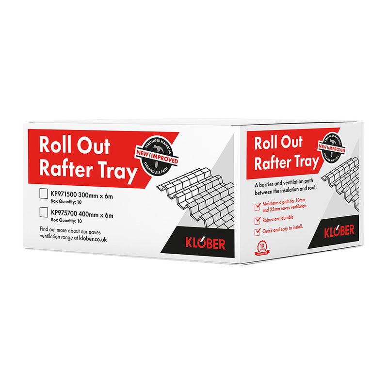 Plastic Rafter Rolls Klober 600mm x 6m Roll Out Rafter Tray - Pack of 10 – HG Roofing Supplies